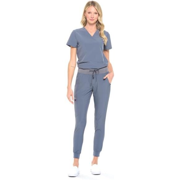 Dagacci Medical Uniform Women and Men Unisex 4-Way Stretch Jogger Scrub Set - Picture 1 of 7